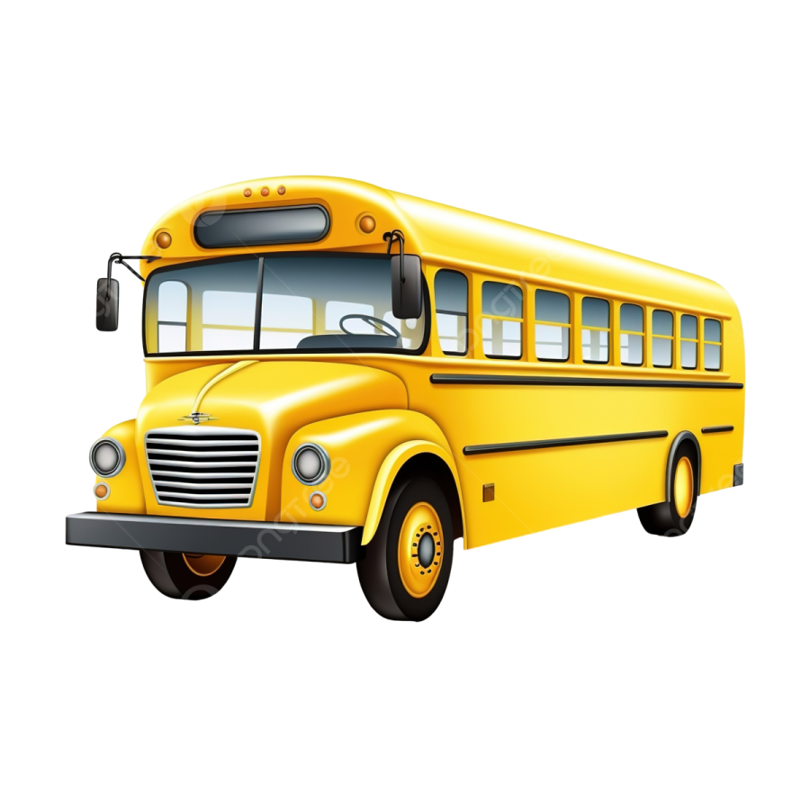 a yellow school bus on a white background