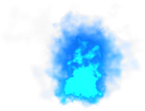 a blue cloud on a white background