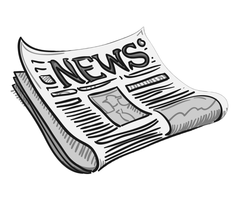 a newspaper with the word news on it