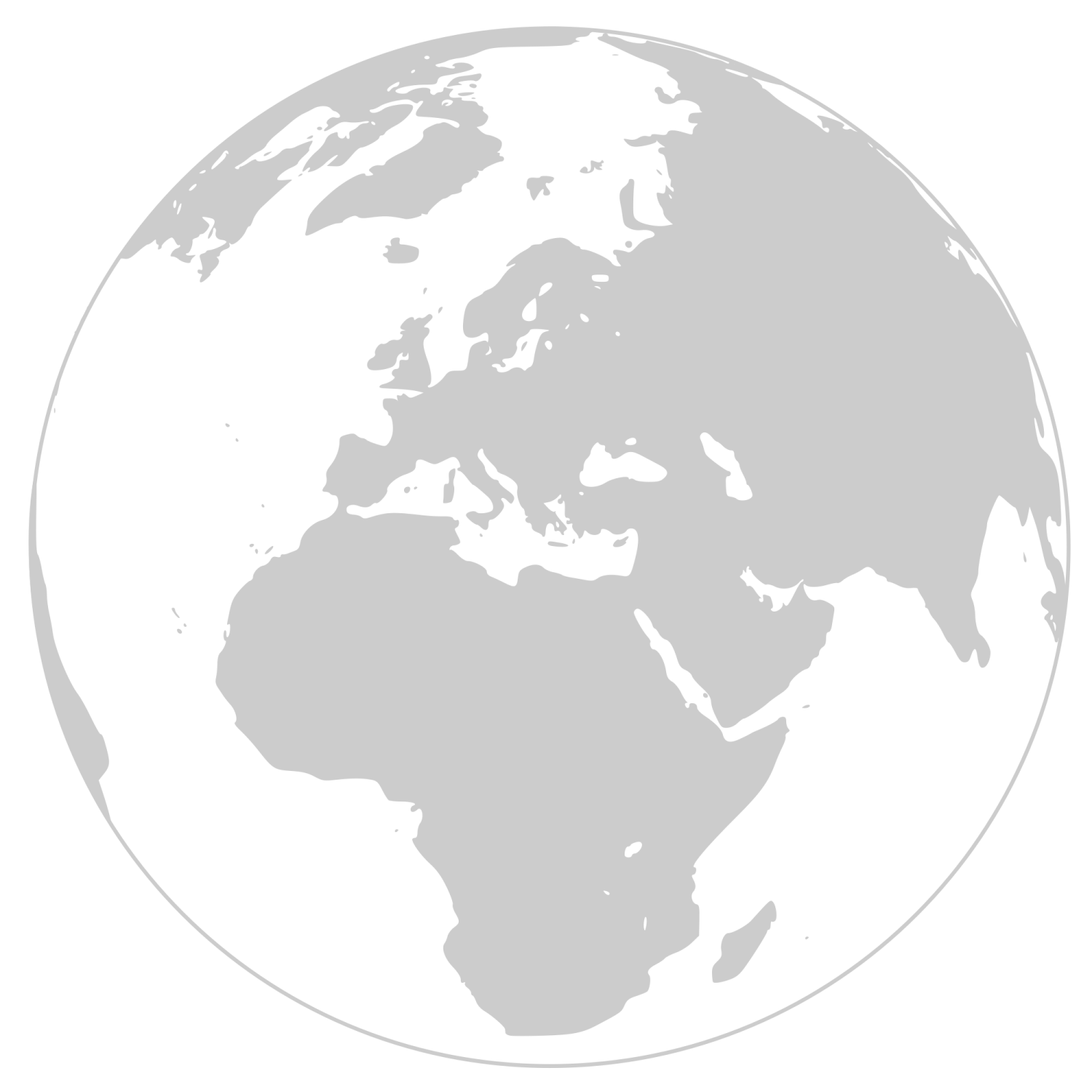 the earth with a white background