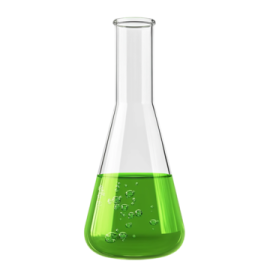 a green liquid in a test tube