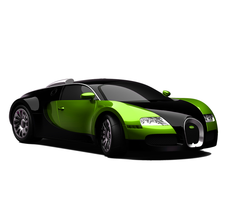 a green and black bug bug car