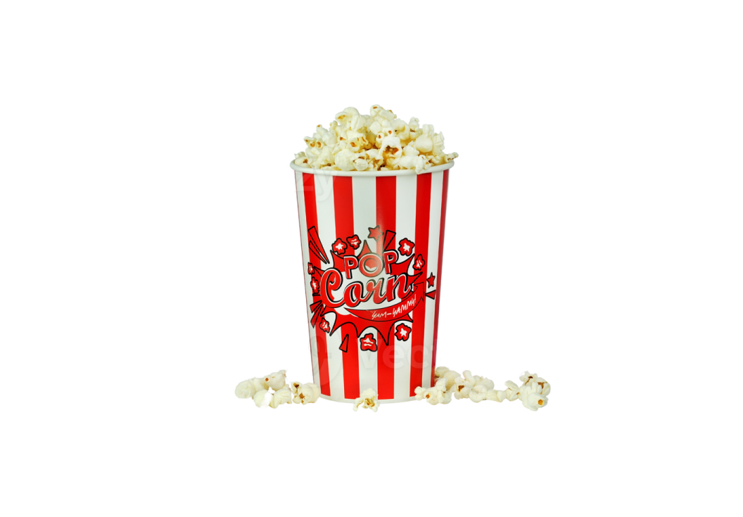 a popcorn box filled with popcorn