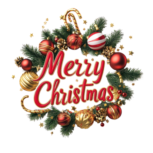 a christmas wreath with the words merry christmas