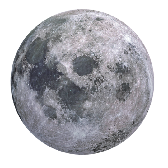a full moon on a white background