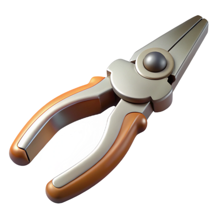 a pair of pliers on a white background