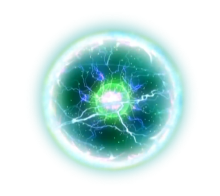 an image of a green and blue plasma ball