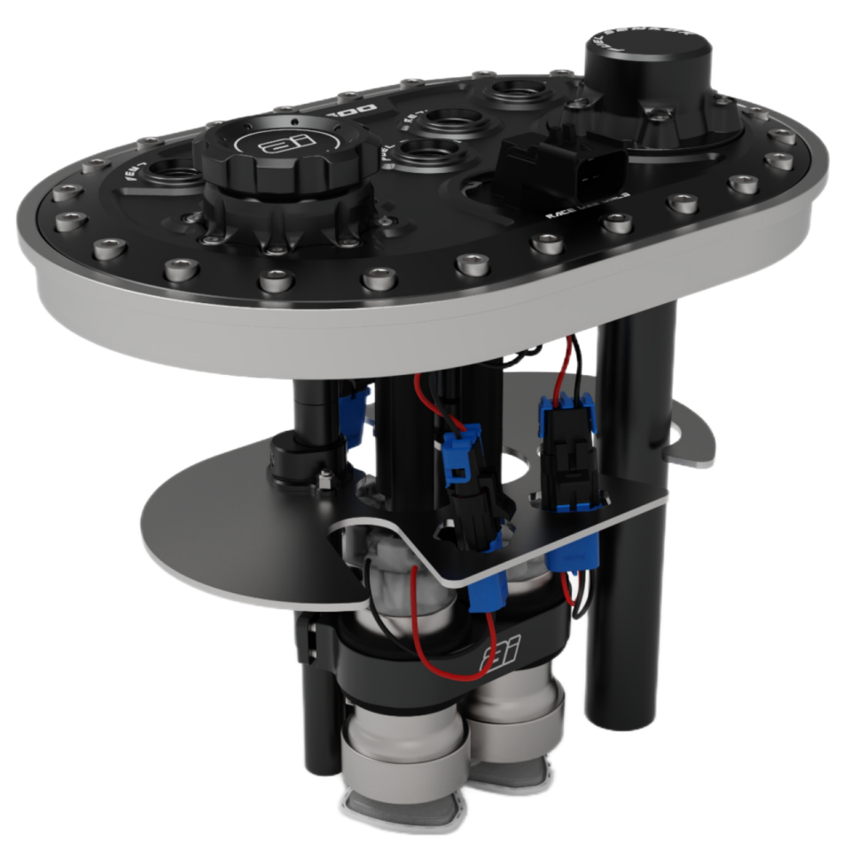 a close up view of the hydraulic control system