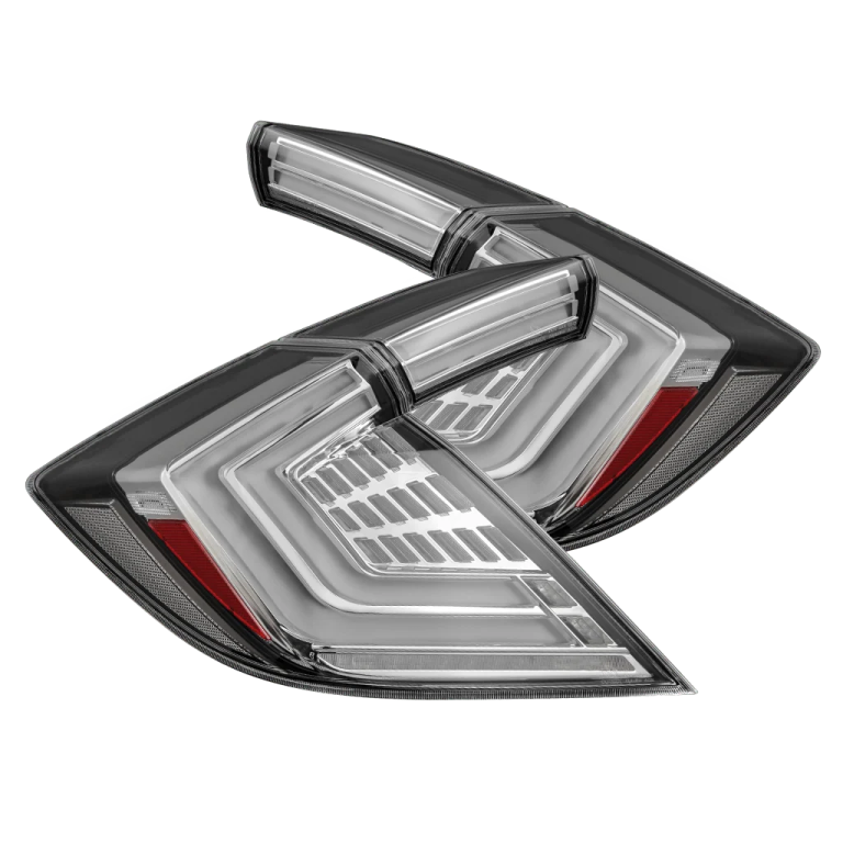 a pair of tail lights on a white background