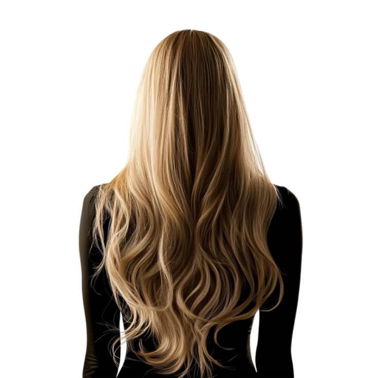 a woman with long blonde hair