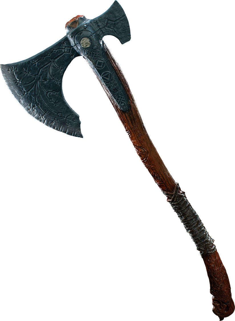 an axe with a wooden handle on it