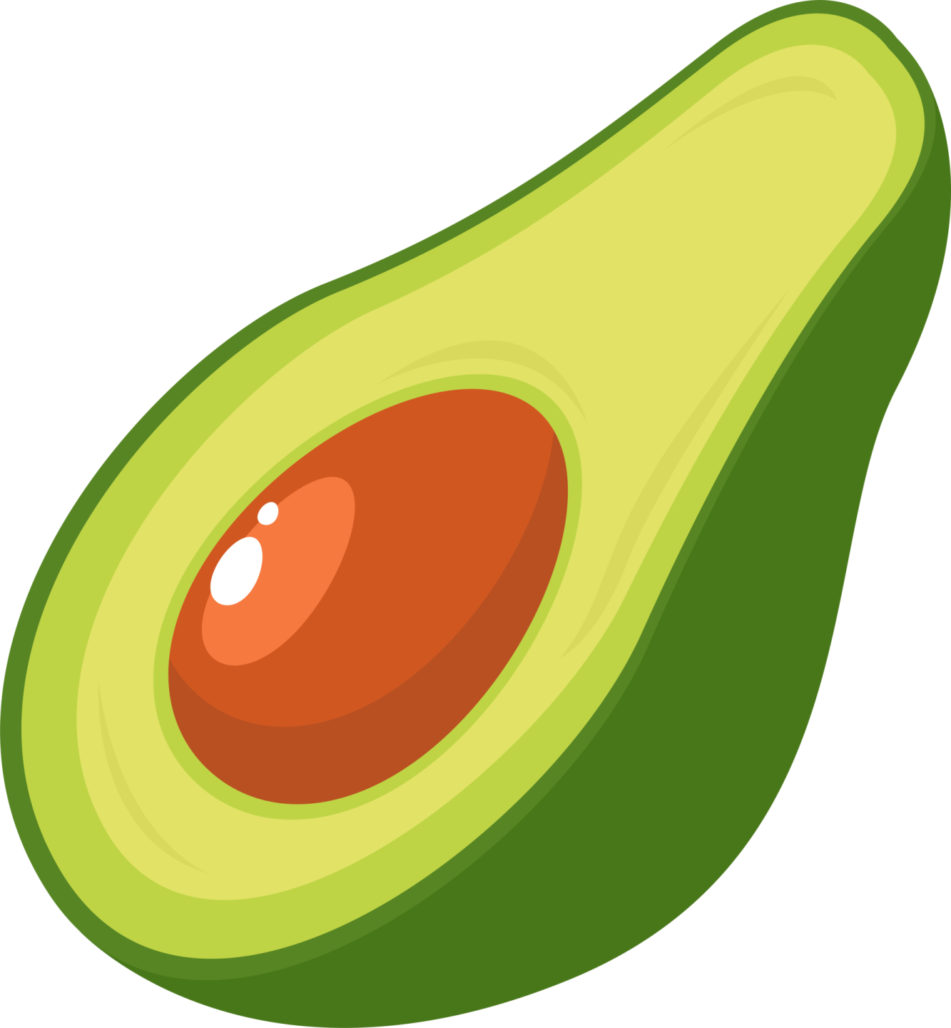 an avocal on a white background