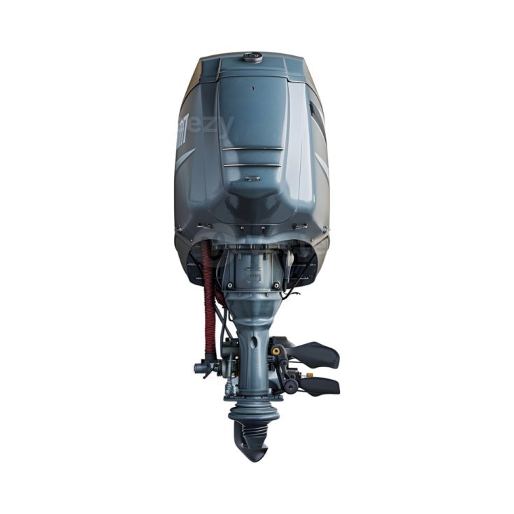 a yamaha outboard motor on a white background