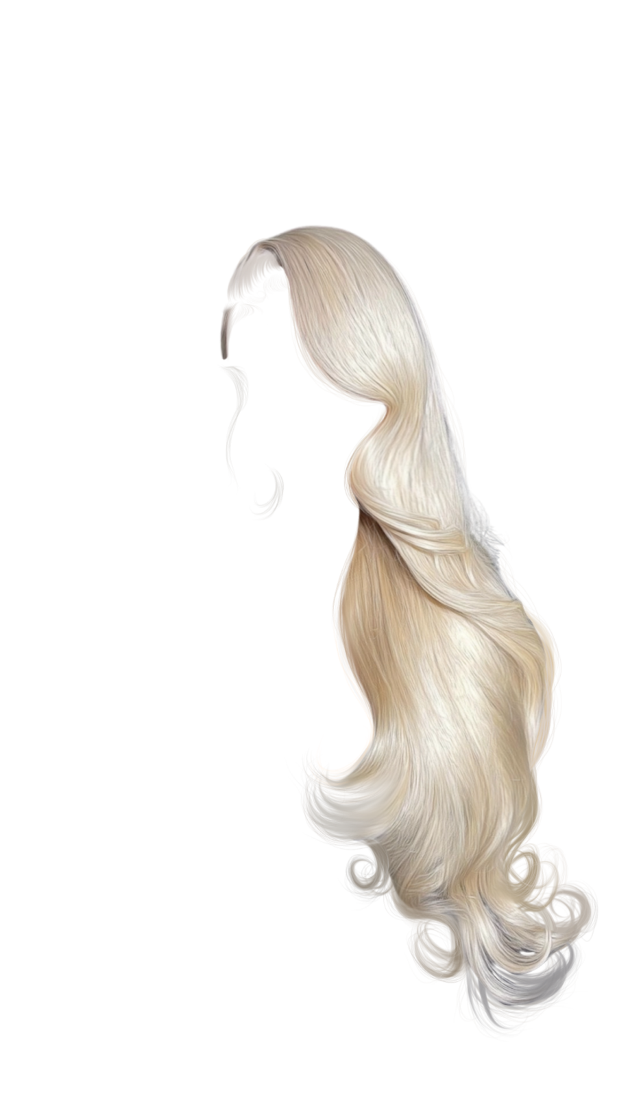 a drawing of a long blonde hair