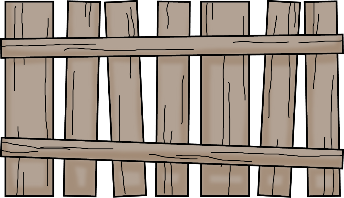 a wooden fence clipart