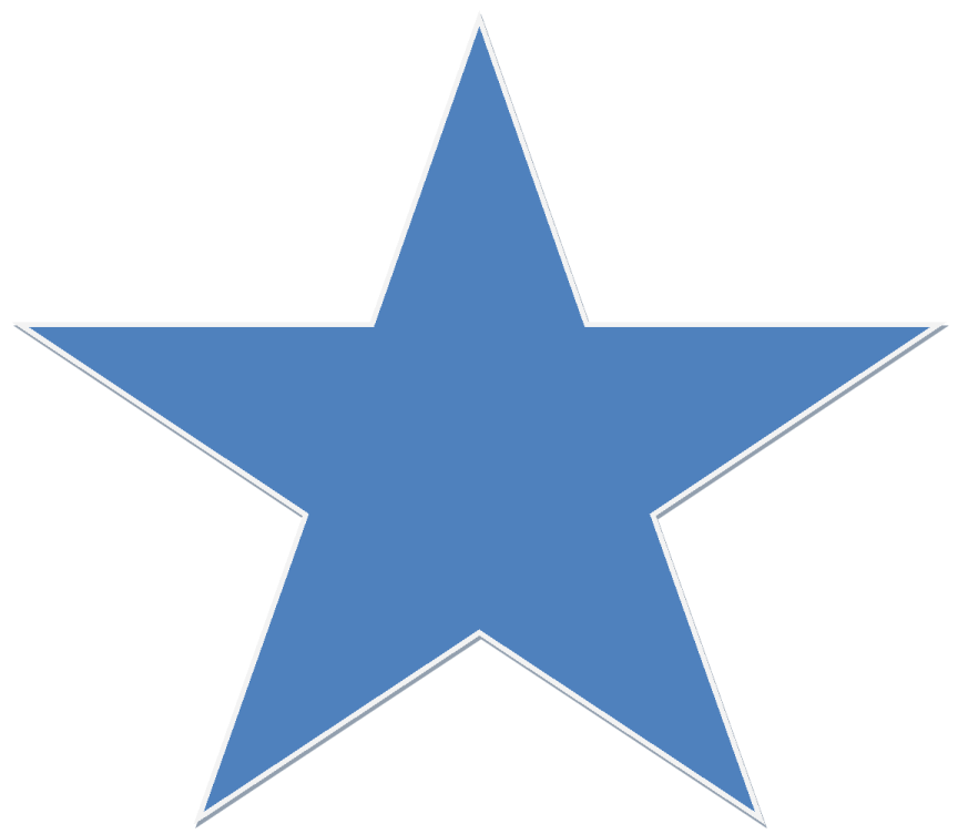 a blue star with white background