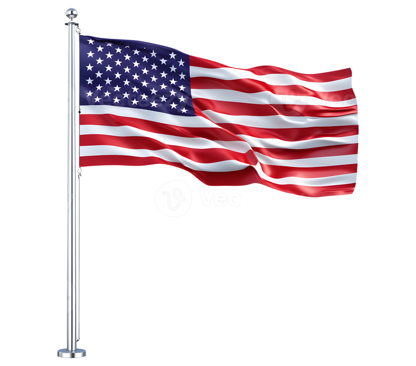 an american flag flying in the wind