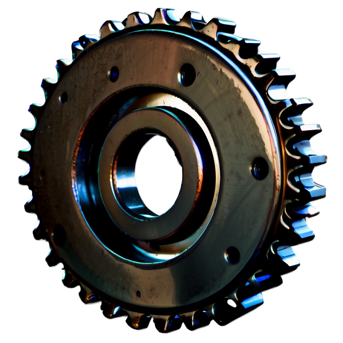 a close up of a metal gear