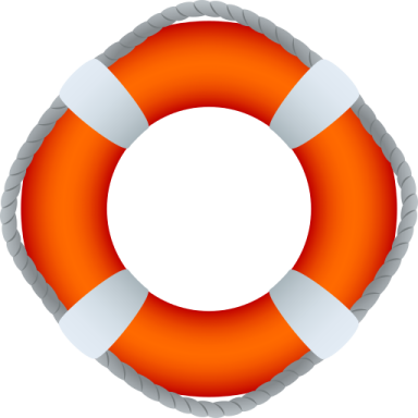 an orange life preserver