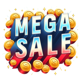 a mega cash game with the words mega sale
