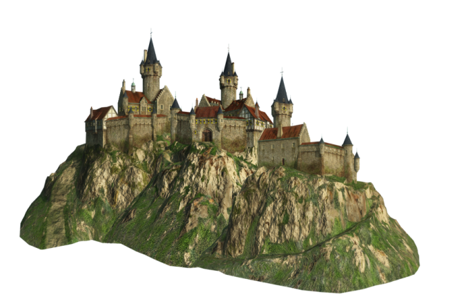 a castle on top of a mountain