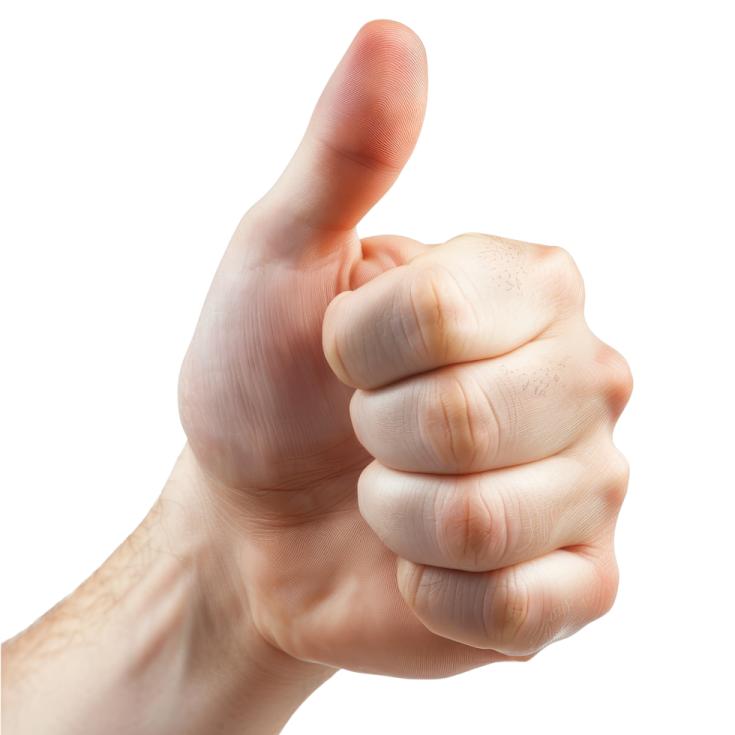 a person's hand with a thumb on it