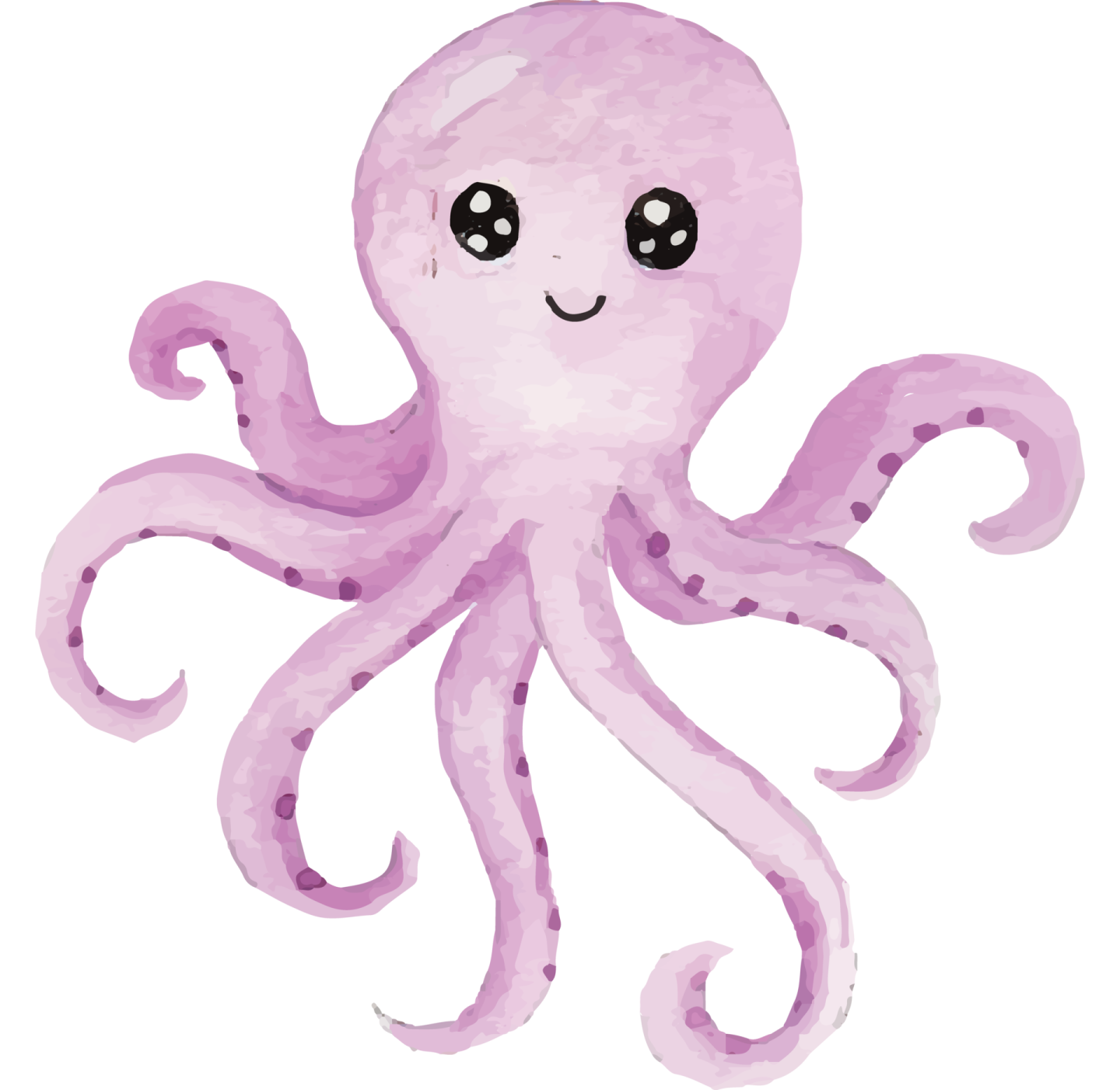 an octopus with a smile on it's face