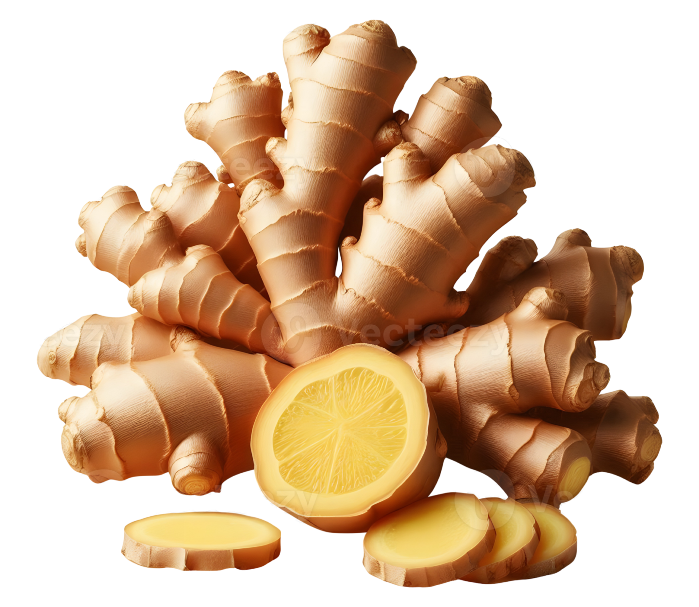 a pile of ginger root