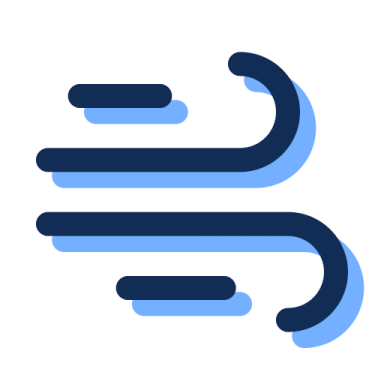 a blue and white logo with the letter s on it