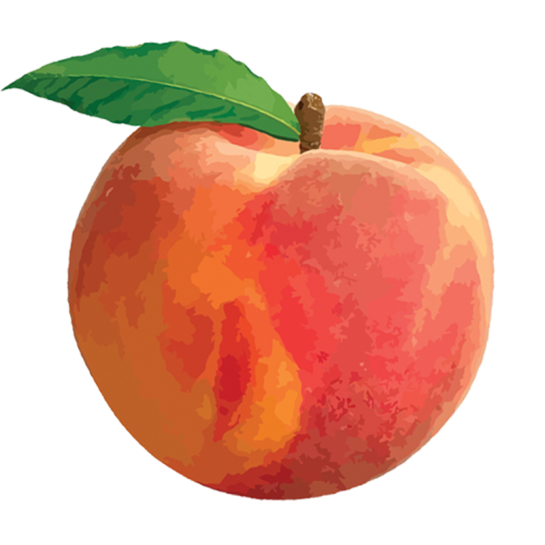 an apple with a green leaf on top