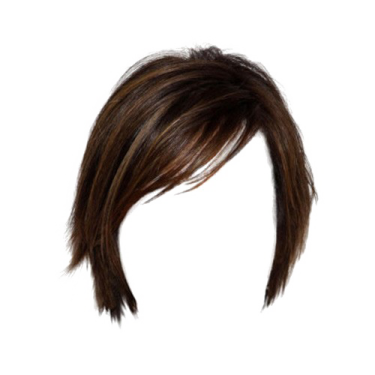 a woman's head with brown hair