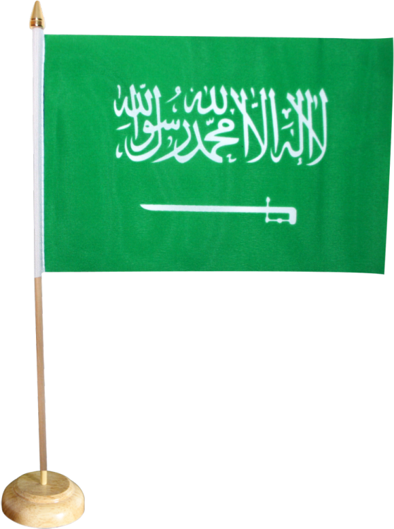 a green and white flag with arabic writing