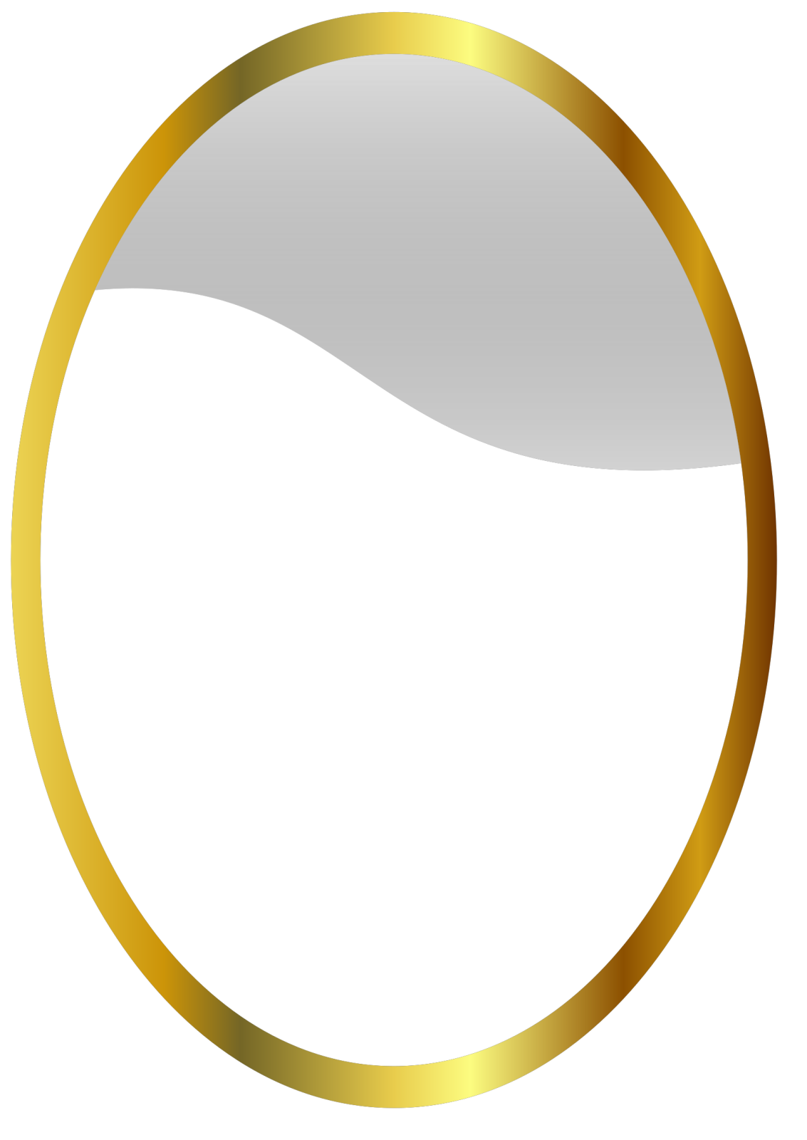 a gold circle with a white background