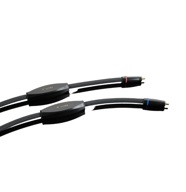 a pair of audio cables
