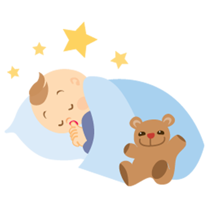 a baby sleeping next to a teddy bear