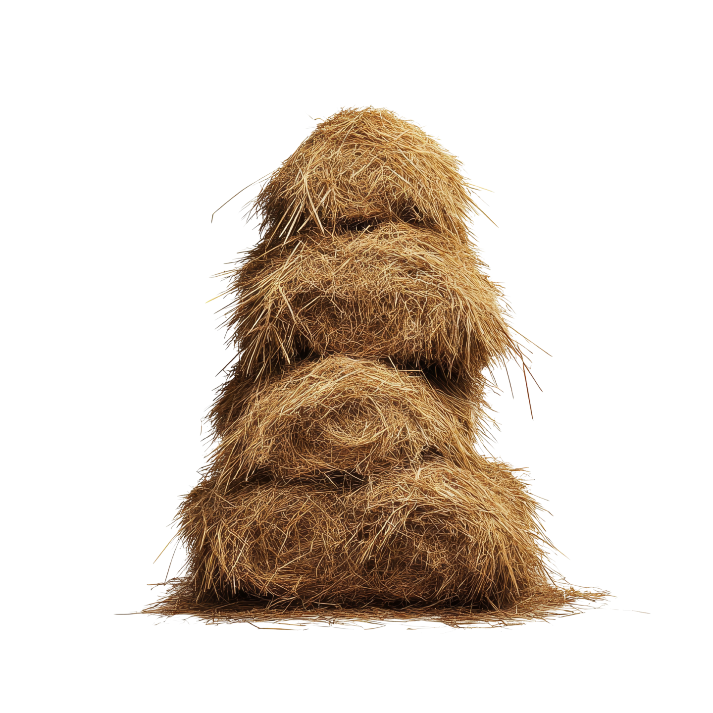 a pile of hay on a white background