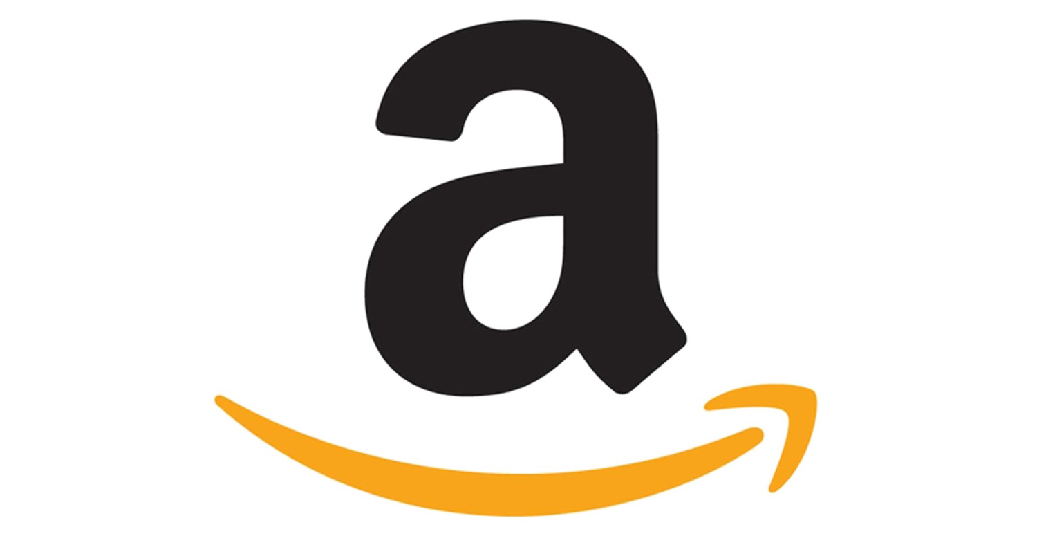 an amazon logo on a white background