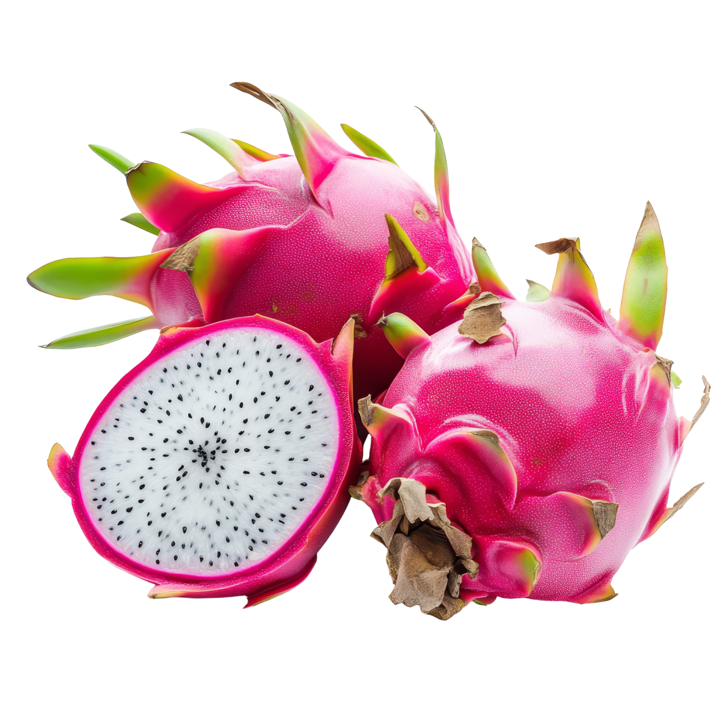 dragon fruit on a white background