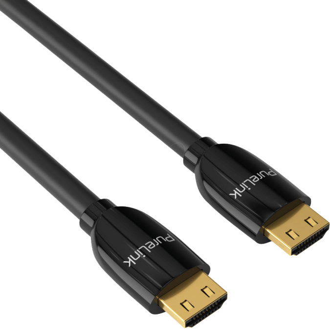 an image of a black hd cable with gold connectors