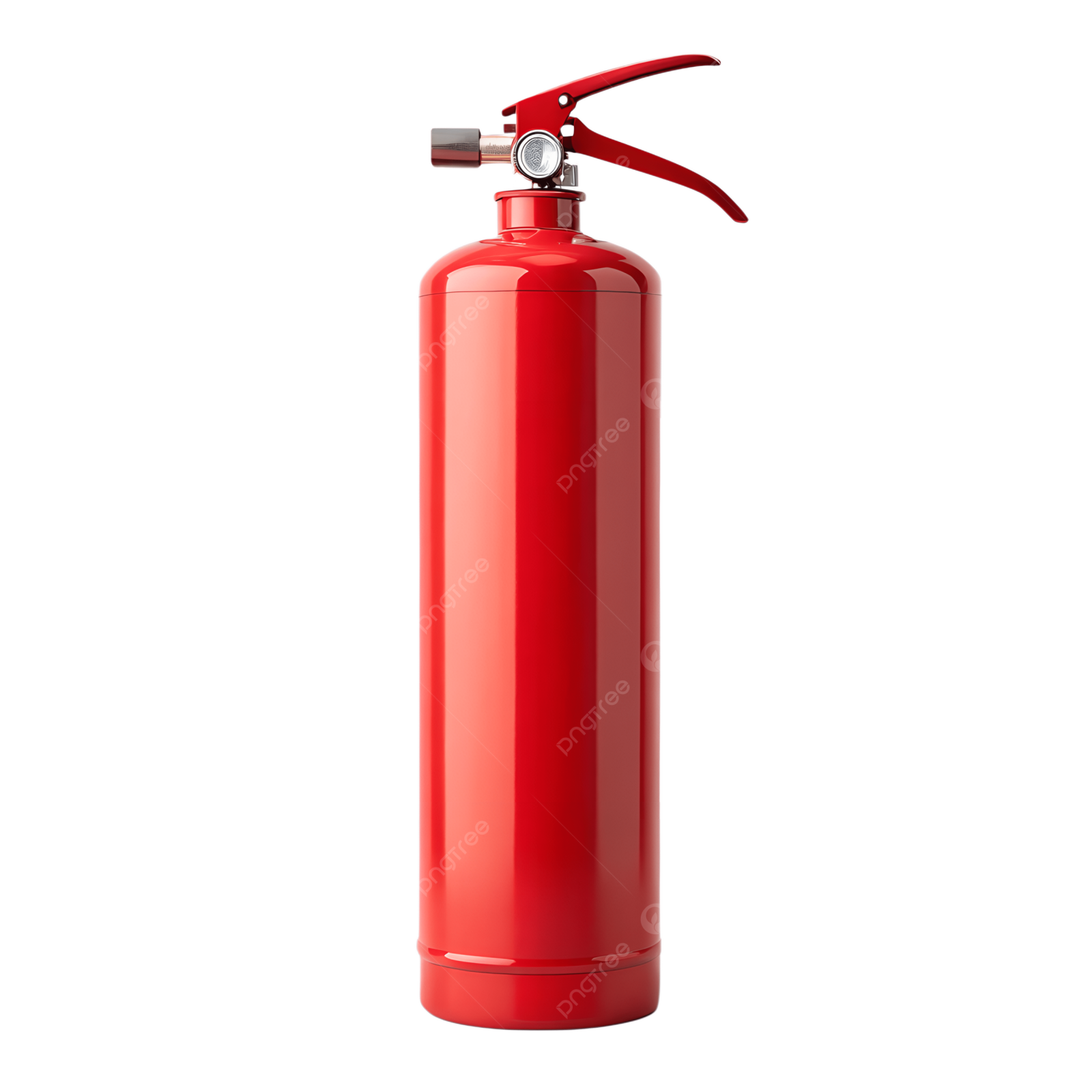 a red fire exor on a white background