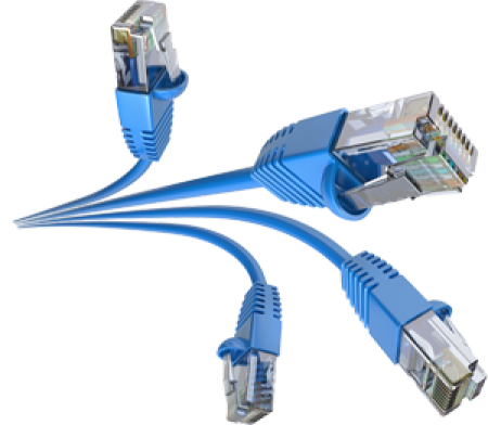a pair of cat6 patch cables