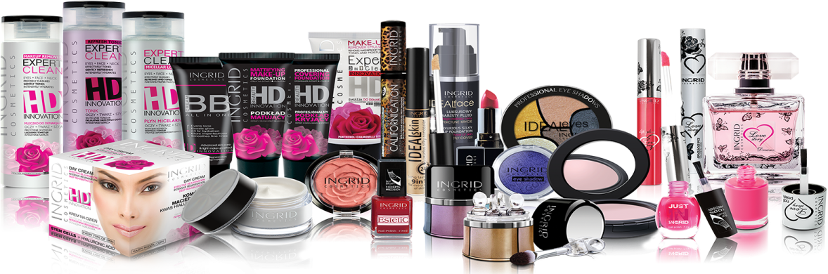 a variety of makeup products