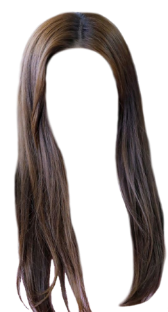 a woman with long brown hair on her head