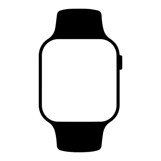 a black and white watch icon