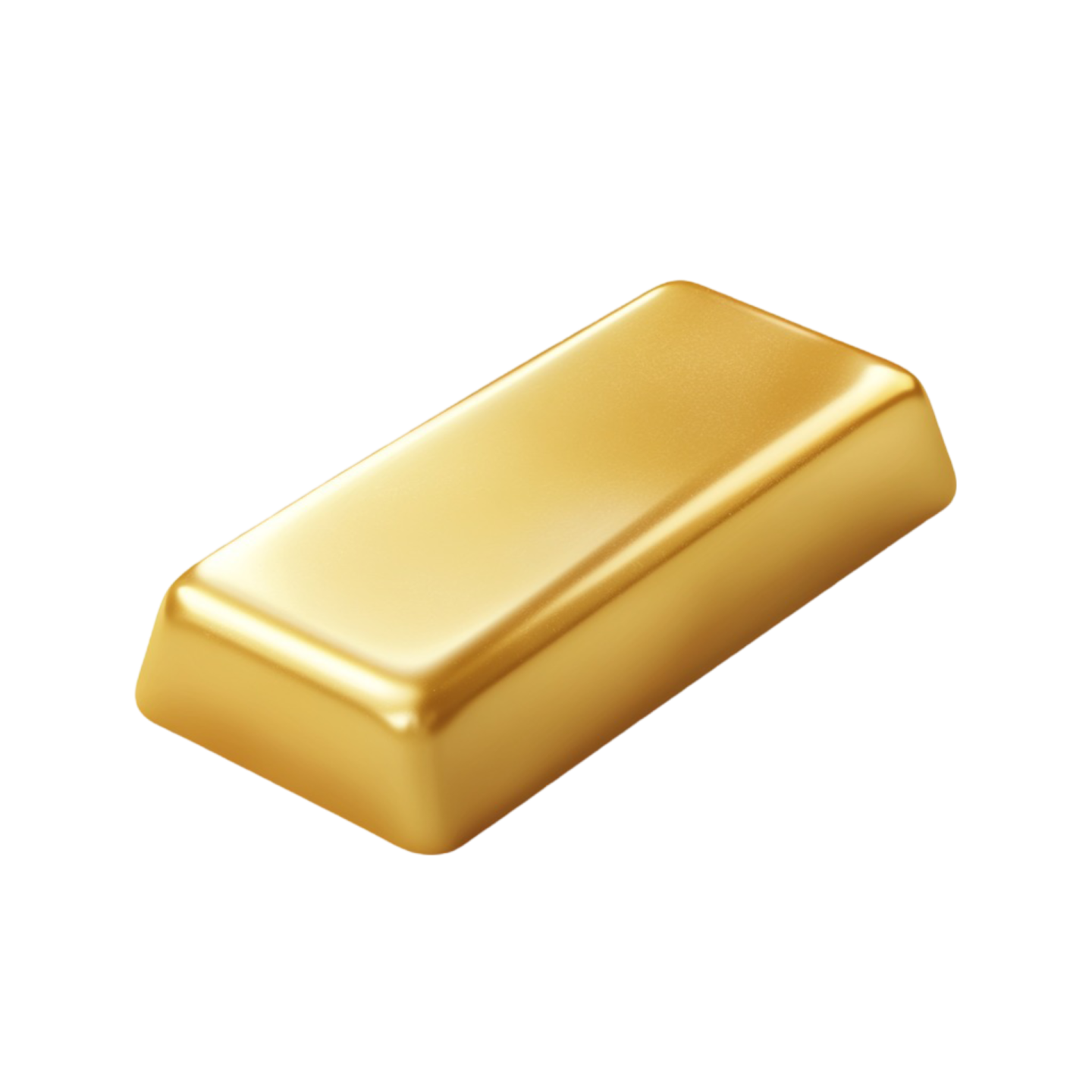 a gold bar on a white background
