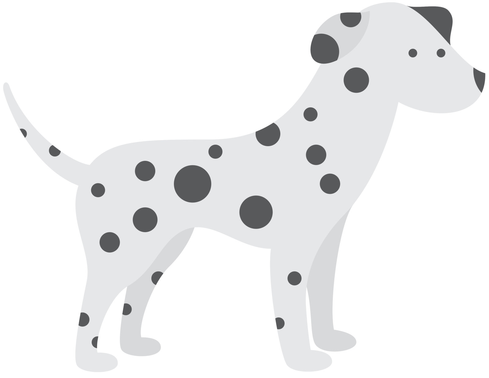 a dog with black spots on it's face
