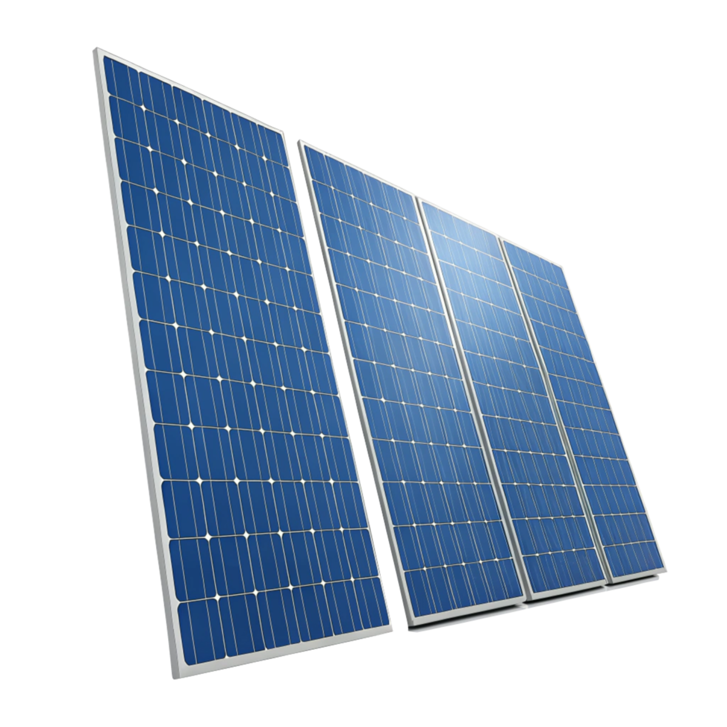 two solar panels on a white background