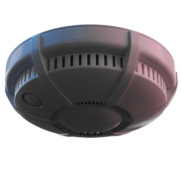 a smoke detector on a white background