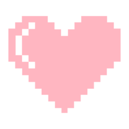 a pink heart on a white background
