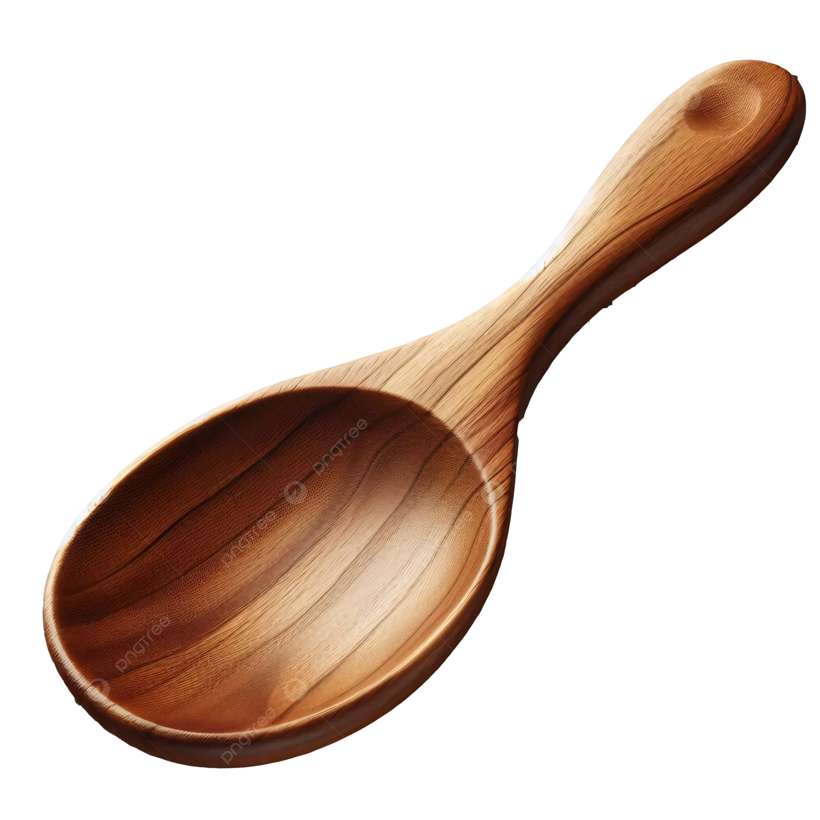 a wooden spoon on a white background
